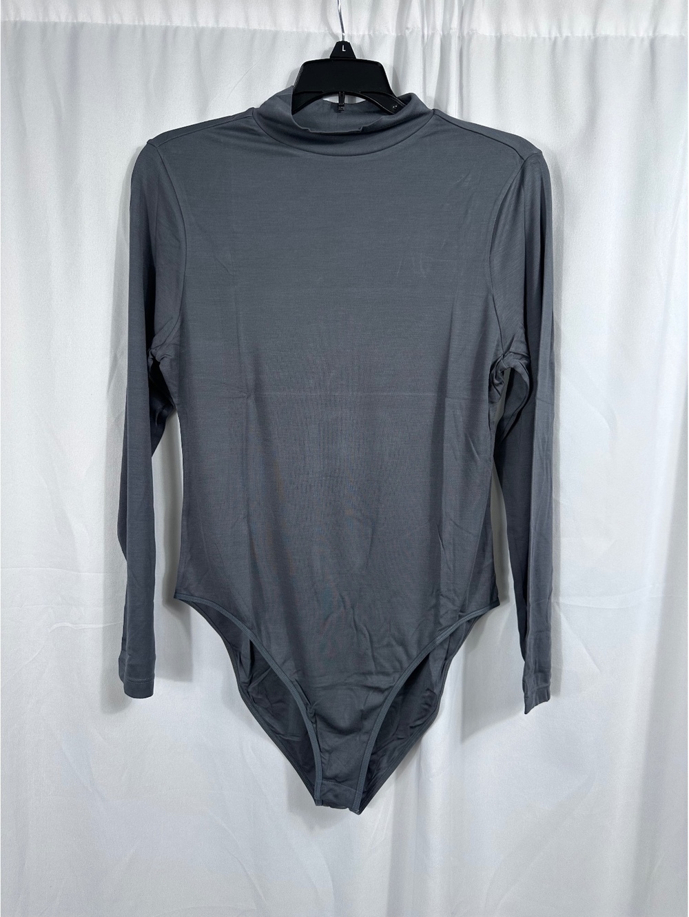 David Archy Women's Long Sleeve Grey Bodysuit Size Large